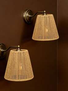 1PC/3pcs Creative Paper Rope Handmade Woven Pendant Light Shade Chinese Southeast Asian Style Homestay Hotel Lamp Shade Decor For Living Room Bedroom Dining Room - Rattan Lampshade - View 5