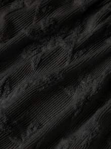 Skyraze Women's Elegant Ruched Waist Ruffle Hem Spaghetti Strap Dress - Black - View 7