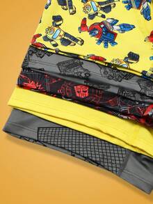 Notgurli Transformers X SHEIN 5pcs/Set Men's Manga Print Boxer Briefs - Multicolor - View 4