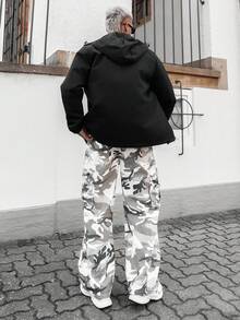 Artur Kramer 1条正义兄弟街头迷彩休闲多口袋宽松阔腿男士牛仔裤，时尚品牌 - 彩色 - 查看 2