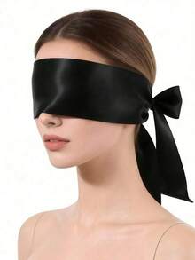 2Pcs 3Ps Soft Silky Satin Light Blocking Tie Blindfold Eye Mask For Masquerade Role Play Stage Costume Party Bachelorette Gift Accessories - Eye Mask - View 3