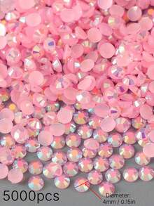 5000Pcs Bright Jelly AB Resin Rhinestones, Flat Back Multicolor Gems Bulk Pack, DIY Handmade Craft Supplies For Phone Case Cup Bottle Hat Fan Decoration - 4mm - View 24