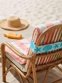 1 Pack 4 Pcs Elastic Beach Towel Straps Windproof Durable Silicone Bands With Hawaiian Floral Print For Chair Pool Lounger Cruise Travel Essential - Multicolor - View 2