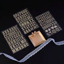 Brand New Creative 3D Gold Foil Letter Stickers, 3 Reusable Self-Adhesive Three-Dimensional Bubble Stickers, Including Uppercase And Lowercase Letters, Numbers 0-9, And Stars - Multicolor - View 8