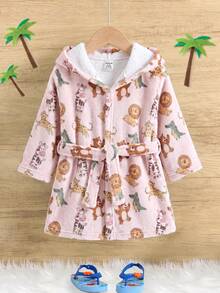 SHEIN 男嬰卡通印花連帽保暖居家服 - 彩色 - 查看 7