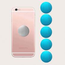 Car Mount Magnetic Attraction Magnetic Sheet Circular Patch 5-Piece Set - Silver - View 6