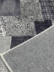 Digital Print Non-Slip Washable Runner Rug/Area Rug, Living Room Rug, Modern Design, Modern, Scandinavian, Bohemian And Classic Style, 100% Polyester, Made In Turkey - Dark Grey - View 2