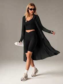 OutZeal Women Sun-Proof Jacket Daily Casual Long Length Extended Brim With Mask Outdoor Jacket Summer - Black - View 7