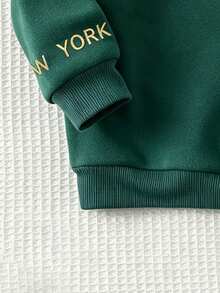 Setelan Sweatshirt dan Celana Olahraga Kasual Modis untuk Anak Laki-Laki, Nyaman, Minimalis, Serbaguna, dengan Motif Angka & Huruf Vintage, Cocok untuk Beraktivitas di Luar Ruangan dan Olahraga. - MultiWarna - View 6