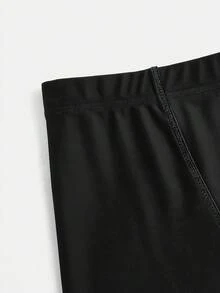 SHEIN Tween Boy Casual Sports Gradient Geometric Print Compression Swim Trunks - Blue - View 3