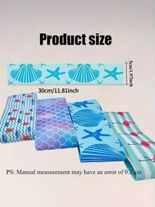 1 Pack 4 Pcs Elastic Beach Towel Straps Windproof Durable Silicone Bands With Hawaiian Floral Print For Chair Pool Lounger Cruise Travel Essential - Multicolor - View 5