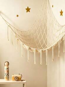 Tassel Stuffed Animal Storage Net Hammock Large Wall Hanging Plush Toy Organizer Mesh Bag Corner Stuffed Doll Holder Kids Bedroom Nursery Decor Toy Storage Accessory - View 6