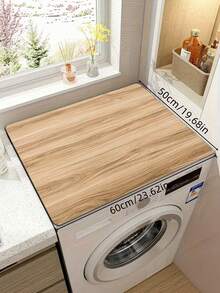 1PC Diatomite Absorbent Non Slip Dustproof Sunproof Waterproof Heat Insulation Wood Grain Washing Machine Top Cover Mat Fridge Microwave Oven Universal Worktop Protector Home Kitchen Must Have - Multicolor - View 2