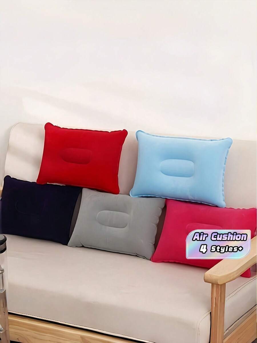 1PC Portable Inflatable Travel Pillow Ergonomic Comfort Support For Camping Hiking Flight Car Nap Outdoor Adventure Lightweight Compact Easy Inflate Deflate Durable Gift Choice - Multicolor - View 1