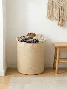 Large Capacity Foldable Laundry Basket - Sturdy Handle Design, Extra Large Portable Storage Box, Modern Storage Basket For Clothes, Bathroom And Bedroom - Multifunctional Home Storage Laundry Basket - Multicolor - View 6