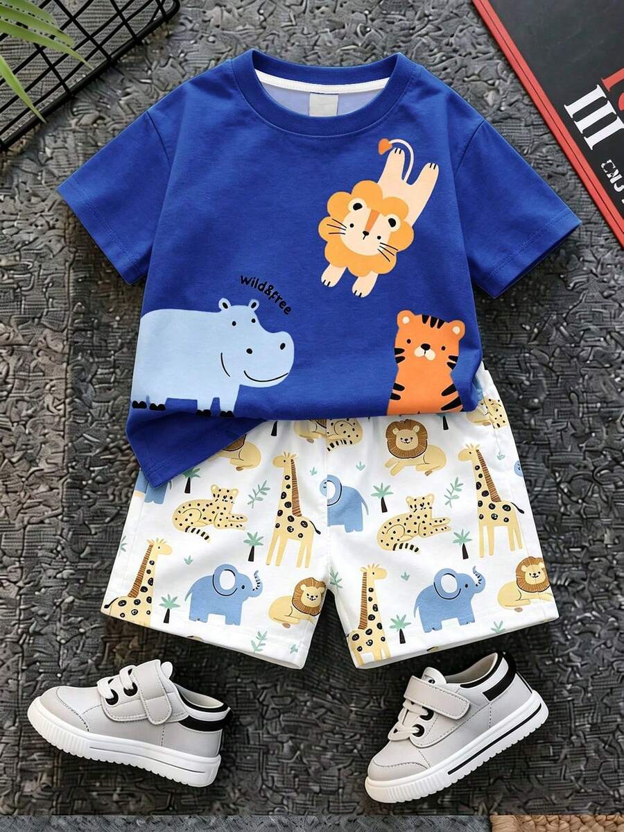 Baby Boy Casual Minimalist Top Suitable For Spring And Summer - Multicolor - View 1