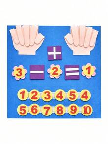 1 buah 2 buah Papan Hitung Matematika Angka Jari - Alat Pendidikan Pembelajaran Awal untuk Mengajarkan Perkembangan Intelektual, Perlengkapan Kembali ke Sekolah - biru - View 6