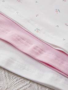 SHEIN 女童休閒百搭細肩帶背心上衣，適合日常穿著，嬰兒粉色，冬季款 - 彩色 - 查看 5