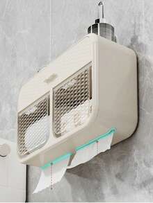 Wall-Mounted Toilet Paper Box Holder For Bathrooms. Toilet Paper Roll Box For Waterproof And Stain-Resistant Toilet Paper. - Multicolor - View 6