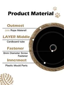 2 postes de reemplazo de árbol para gatos de cuerda de sisal, materiales DIY de cuerda de sisal amarilla para postes rascadores de gatos - Amarillo - Ver 5