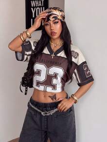 Coolane 女款春夏 Y2K 街頭風復古服飾 - 棕色 - 查看 4