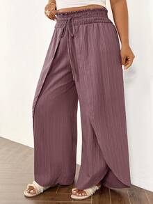 SHEIN Frenchy Plus Size Pants - Dusty Purple - View 5