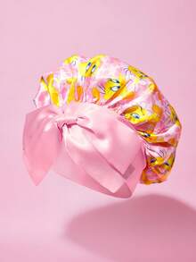 Upgraded Version Of Double-Layer Fabric, Hair Care Cap, Wide-Brimmed Elastic Satin Sleep Cap, Soft And Comfortable, Suitable For Daily Home Sleep Wear - Pink - View 7