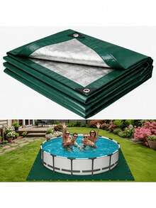 Bạt lót hồ bơi siêu bền, bạt chống thấm nước chống tia UV và chống rách, viền gia cường, đinh tán chống rỉ, phù hợp cho mái nhà, cắm trại, sân vườn, hồ bơi, thuyền và nhiều mục đích khác - Nhiều màu - Xem 2