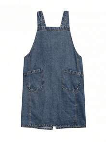 1 Buah Celemek Denim Kokoh Tahan Lama Unisex untuk Barista, Toko Roti, Kedai Teh, dan Pakaian Kerja Lainnya - Gaya tali - View 4