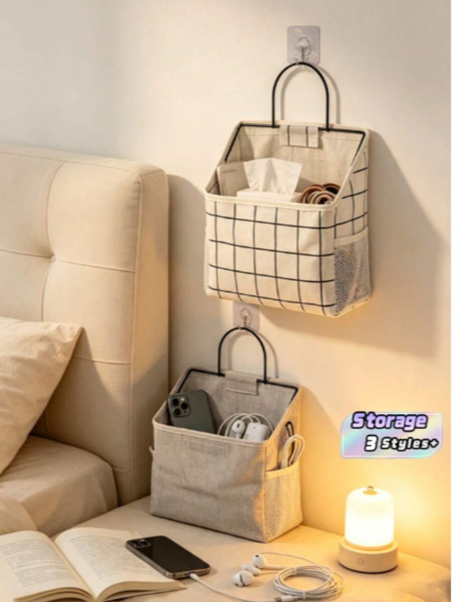 Tas Penyimpanan Gantung Portabel, Desain Multi-Lapisan untuk Menghemat Ruang, Mudah Disimpan. Organizer Saku Kain, Kantong Penyimpanan Gantung Dinding - MultiWarna - View 1