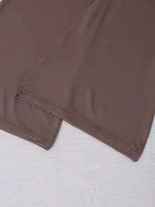 SHEIN Sparklyn 青少年女孩秋季服飾 波點與豹紋拼接喇叭褲 假日穿搭 休閒舒適 - 彩色 - 查看 6