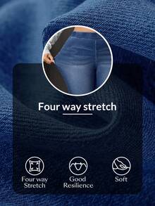 EMERY ROSE Plus Size Casual Washed Slim Fit Jeans - Baby Blue - View 10