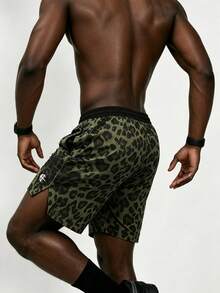 Acti Log Men's Leopard Print Athletic Shorts - Multicolor - View 2