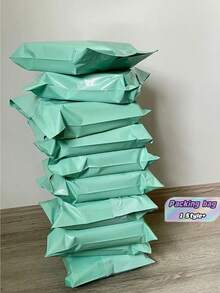Thick Waterproof Plain-Color Packaging Bag, A Simple Multi-Functional Bag, Suitable For Schools, Offices, Shipping And Mailing - 10pcs - View 1