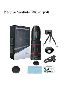 Mobile Phone Telescope 28/36/64 Times High-Definition Zoom Lens, Concert Travel Bird Watching And Moon Viewing Artifact, Portable External Telephoto Camera, A Must-Have For Recording Beautiful Moments - Multicolor - View 5