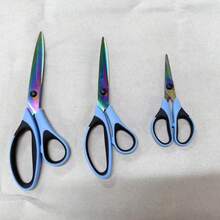 Household Tailor Scissors, Sewing Shears, Multi-Functional Handcraft Scissors, Office Scissors, Stainless Steel Titanium Plated Colorful Scissors, Hardened Sharp Blades, Ergonomic Design - Color-2 - View 18