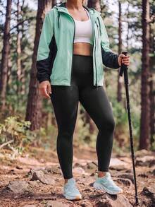 In My Nature Women's Plus Size Outdoor Sports Leggings - Black - View 9