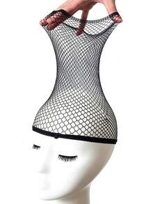 (5/50/30/100 Pieces).Elastic Mesh Wig Cap – Soft, Breathable, And Stretchy, Offering A Comfortable, Secure Fit While Gently Protecting Your Hair. Designed Specifically For Women - Black - View 5