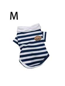 This Blue Striped Polo Shirt Is A Piece Of Clothing Suitable For Pet Dogs And Cats. - Blue - View 6