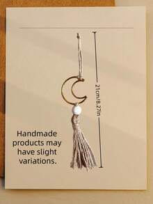 1PC Durable Non Fade Easy To Hang Gold Shiny Moon Star Hanging Ornament For Eid Mubarak Ramadan Kareem Islamic Home Desk Table Wall Window Indoor Festive Party Gift - Multicolor - View 6