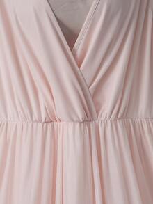 Franclia Women's Plus Size Light Pink Floral Dress Flower Elegant Celestial Loose Minimalist Wedding Dinner Birthday Party Mother Of The Bride Summer - Multicolor - View 5