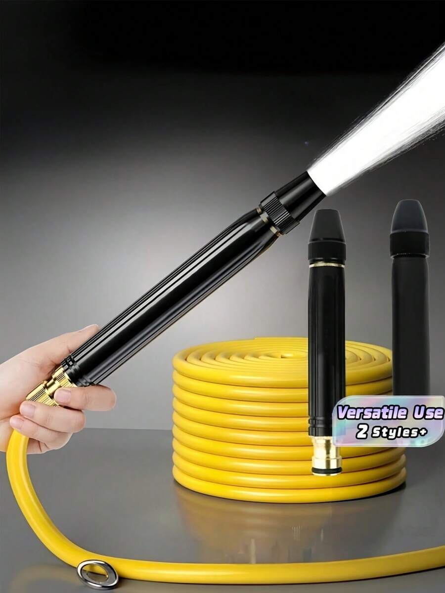 1PC Black High Pressure Water Gun Nozzle For Car Washing Garden Irrigation Watering Plants With Adjustable Spray Pattern Durable Leak Proof Lightweight Easy To Use For Outdoor Cleaning Patio Garage Agricultural Use Home And Garden Essential - Multicolor - View 1