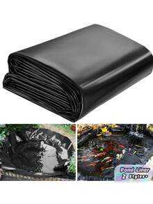 PALUDO PVC Waterproof Pond Liner, Durable Black Soft And Sturdy Pre-Made Pond Liner, Suitable For Fish Ponds, Waterfalls, Garden Fountains, Yard Waterfalls - 1 piece leak-proof film - View 2