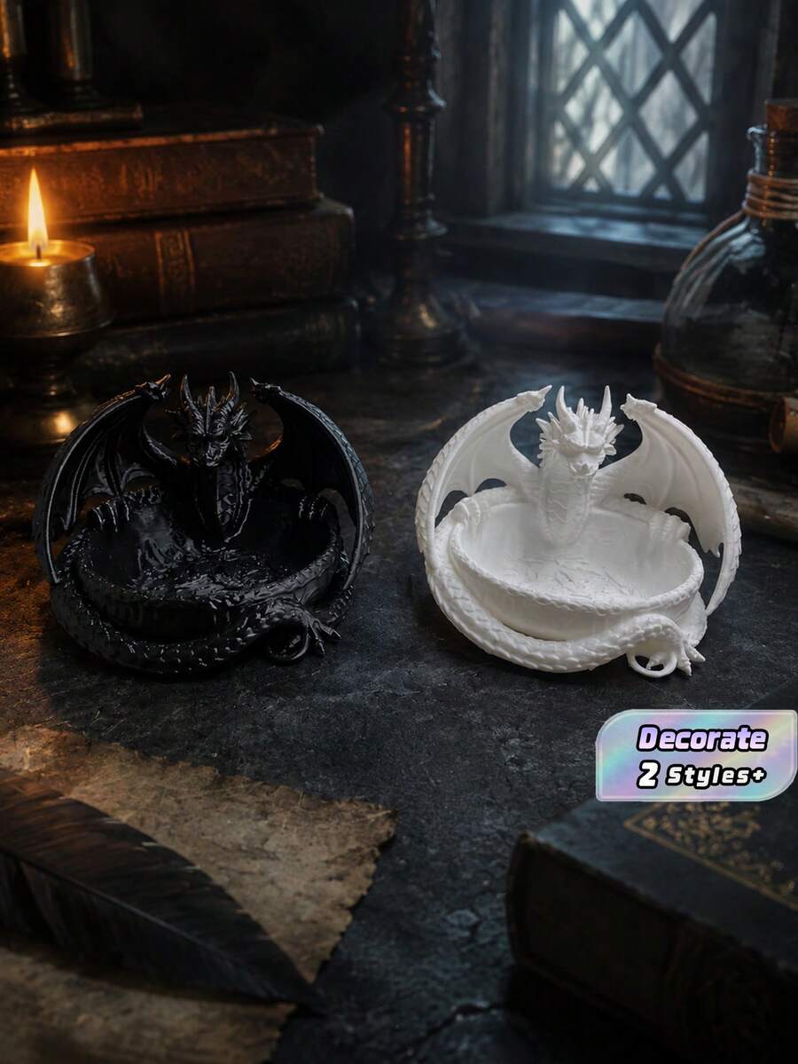 Dragon's Nest 多功能桌面與玄關收納托盤，鑰匙、硬幣、戒指及日常配件首飾收納盤，不適合接觸食物 - 多色 - 查看 1