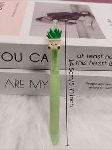 6 Sets Of Creative Plant-Themed Retractable Ballpoint Pens, 0.5mm Flower Quick-Drying Pens, Stylish And Simple Neutral Pens, With Smooth Writing; Suitable For Diaries&Paintings; The Best Choice For Writing&Office Work; Suitable For Students, Schools - Creative Flower Press Pen - View 4