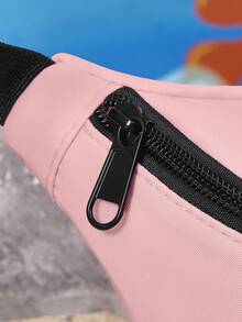 SpongeBob SquarePants | SHEIN 1 Pc Pink Starfish Cartoon Themed Polyester Fanny Pack, Lightweight Adjustable Waist Bag For Crossbody Use, Small Casual Sling Bag For Travel & Daily Use, Perfect Gift For Cartoon Fans - Pink - View 5