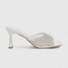 CUCCOO SZL Women's Shiny Hollow-Out Pointed Toe High Heel Sandals Spring Shoes - White - View 4