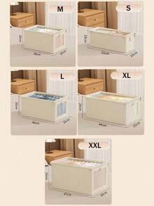 1pc Oxford Fabric Miscellaneous Clothing Storage Box, Dust-Proof Home Clothing Storage Box With Lid, Large Capacity Organizer Box. Suitable For Closet Storage, Storage And Organization. Convenient And Practical. - Multicolor - View 7