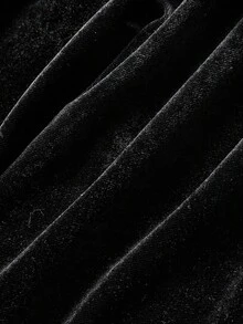 ROMWE Goth 深色哥德風月亮刺繡圖案大尺碼女款短洋裝 - 黑色 - 查看 4