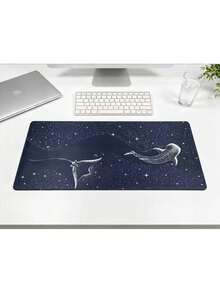 1pc Whale Shark Printed Desk Mat - Gaming Mouse Pad, Multipurpose Keyboard Pad, Durable Rubber Base, Starry Sky Design, Suitable For Office And Home, Perfect Gift For Family And Friends, Mouse Pad - Multicolor - View 7